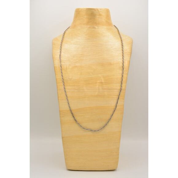 Trifari Vintage Chain Necklace Mesh Twisted Rope Silver Tone Signed 1970s Bin6B - Picture 7 of 12